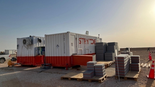 Tay oil container set up Libya