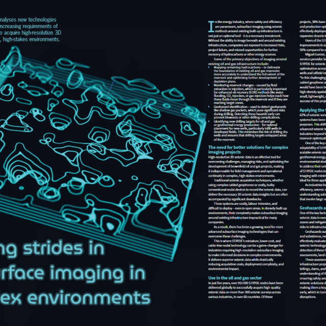 Subsurface imaging in complex built-up environments